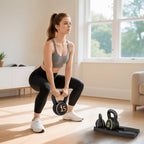 Kettlebell, 2,2 kg, 4,5 kg, 6,8 kg kuglehantel, 3-er sett kugelvekt for gymnastikk