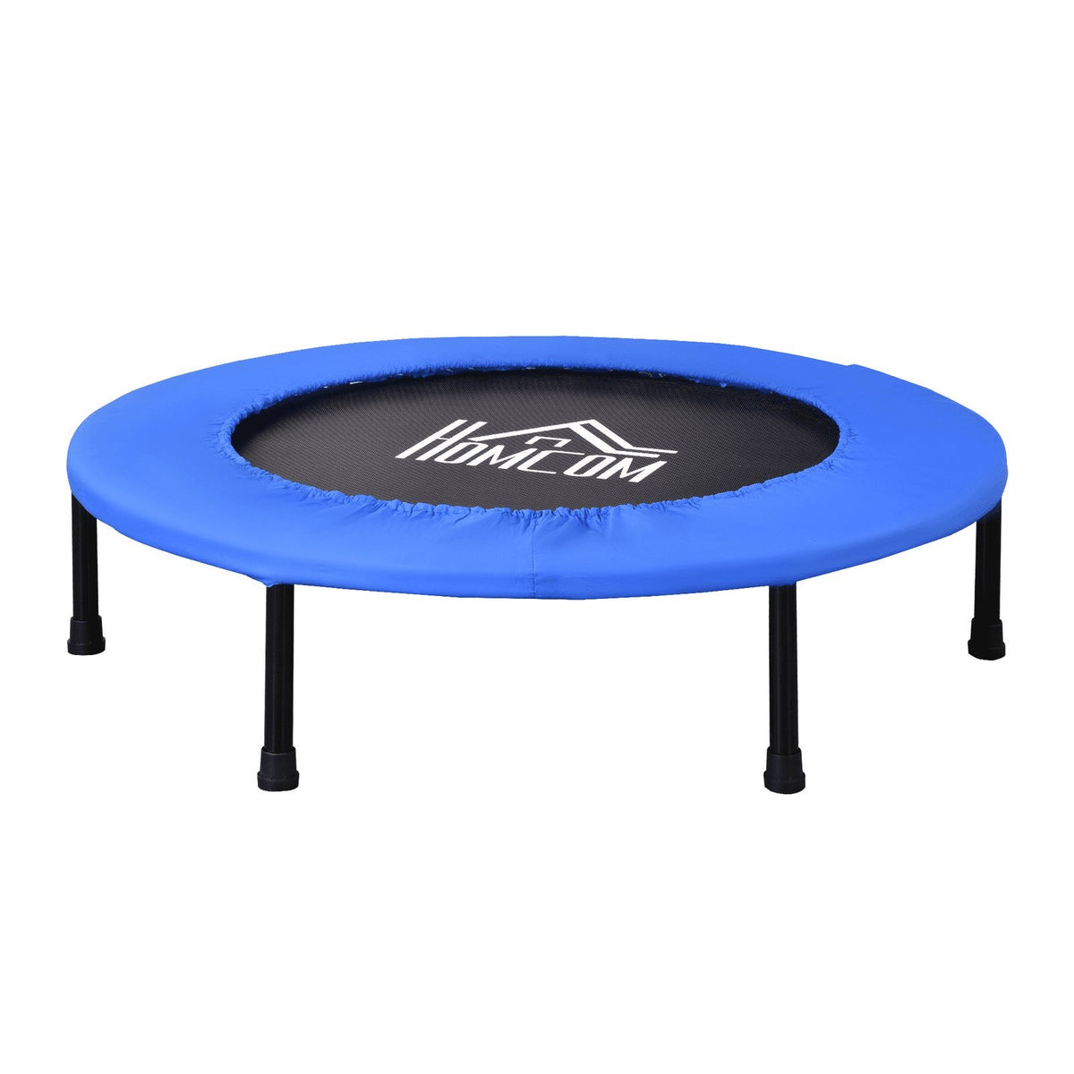 Fitness Trampolin Ø91 Cm Mini Trampoline Mit Rutschfesten Füßen Schwarz+Blau