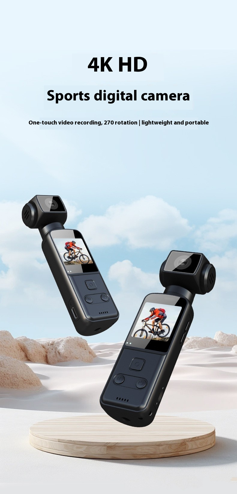 4K HD Mini Sportkamera mit Bildstabilisierung