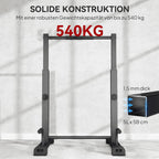 Station de dips avec barres de dips, capacité jusqu'à 540 kg réglable en hauteur