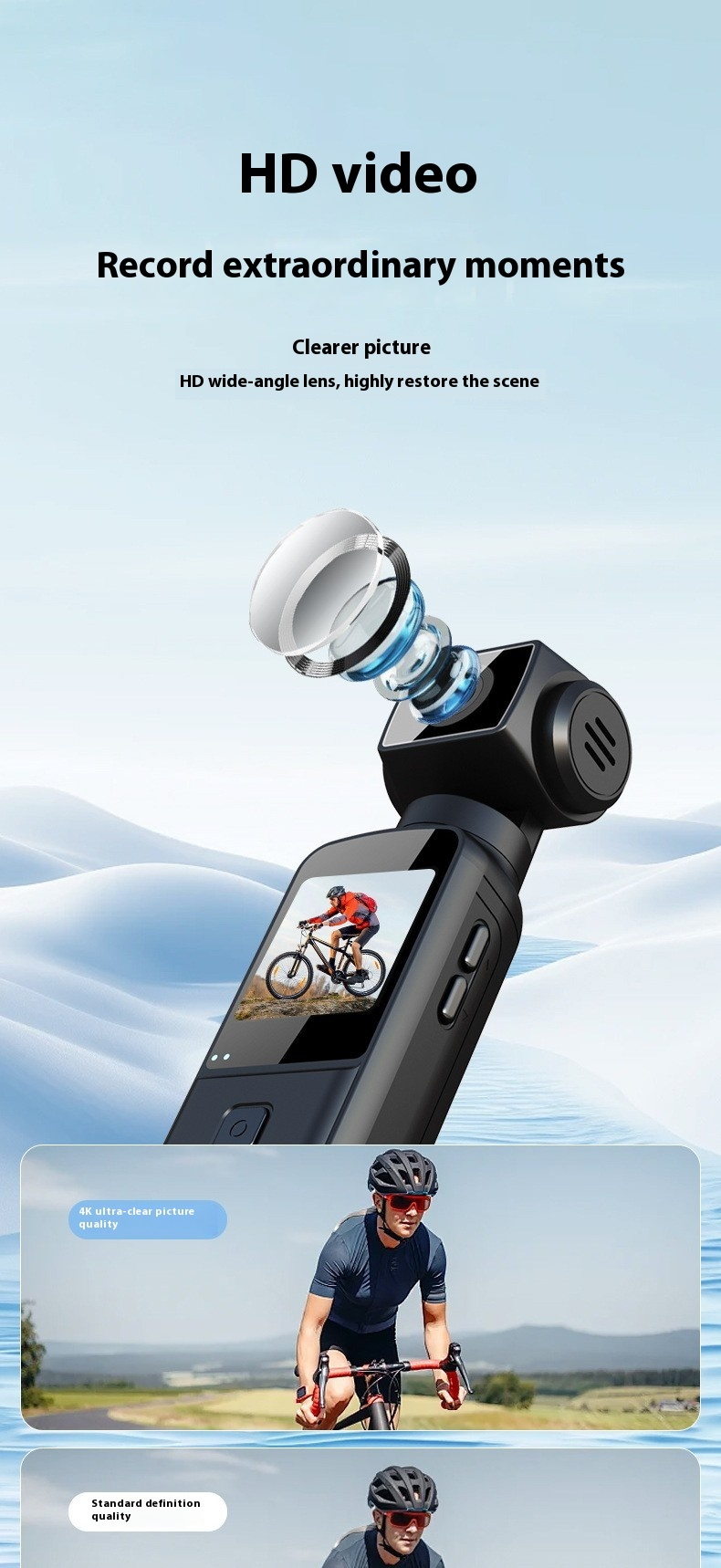4K HD Mini Sportkamera mit Bildstabilisierung
