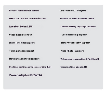 4K HD Mini Sportkamera mit Bildstabilisierung
