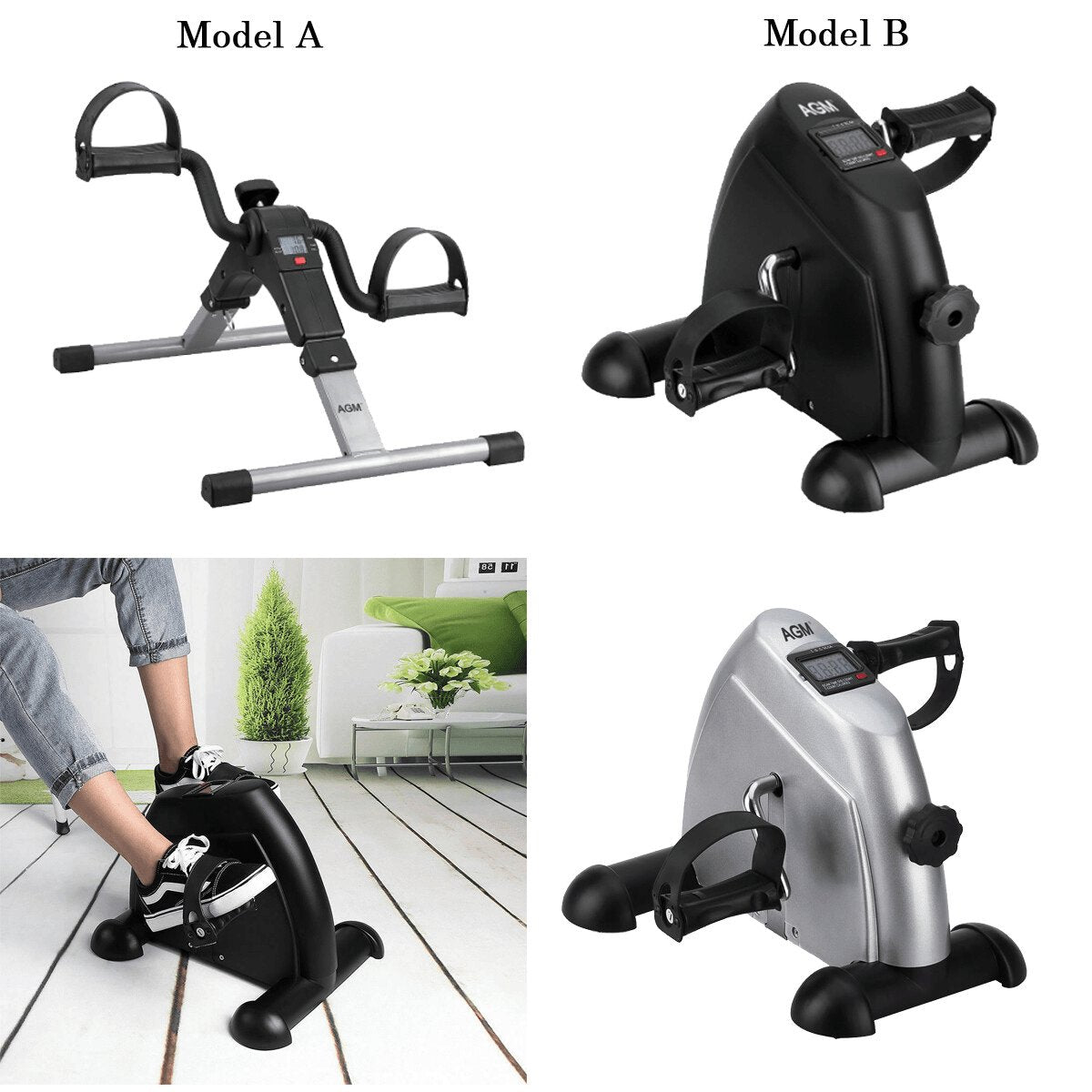 LCD Mini Ev Egzersiz Bisikleti, Kol ve Bacak Antrenörü, Pedal Egzersiz Aleti, Crosstrainer, Stepper
