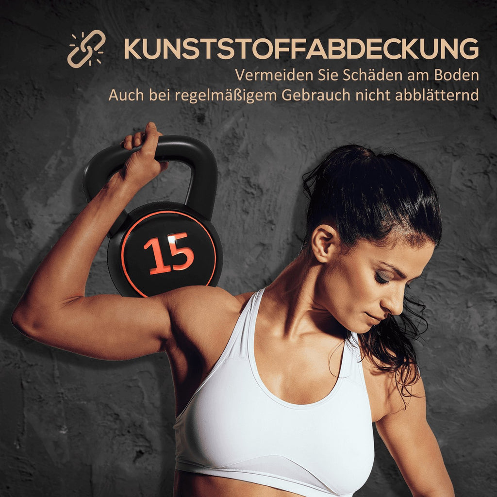 Kettlebell, 2,2Kg, 4,5Kg, 6,8Kg, kugelhantel, 3-er sett med kugelvekter for gymnastikk