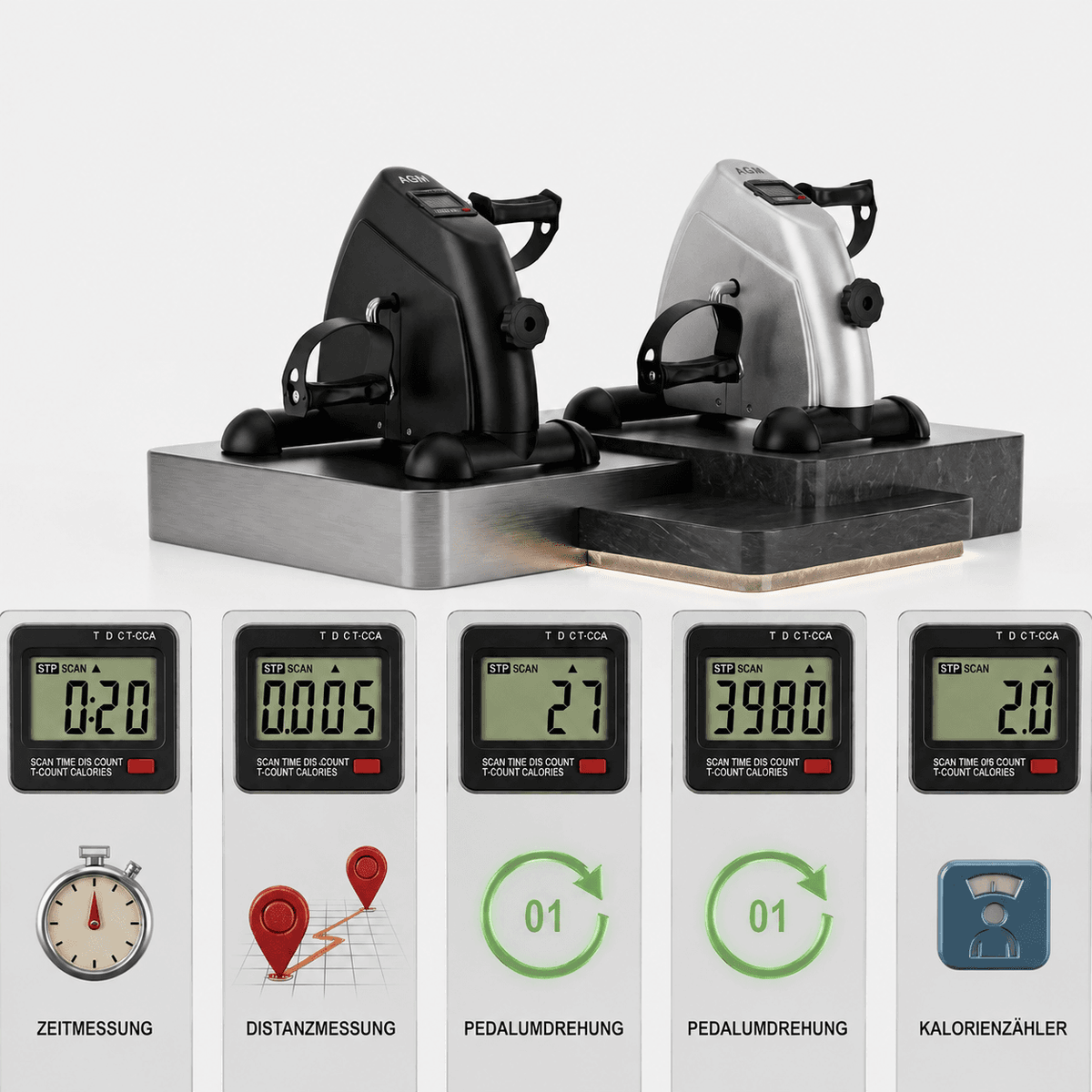 LCD Mini Ev Antrenörü, Kol ve Bacak Antrenörü, Bisiklet Pedal Antrenörü, Çapraz Antrenör ve Stepper