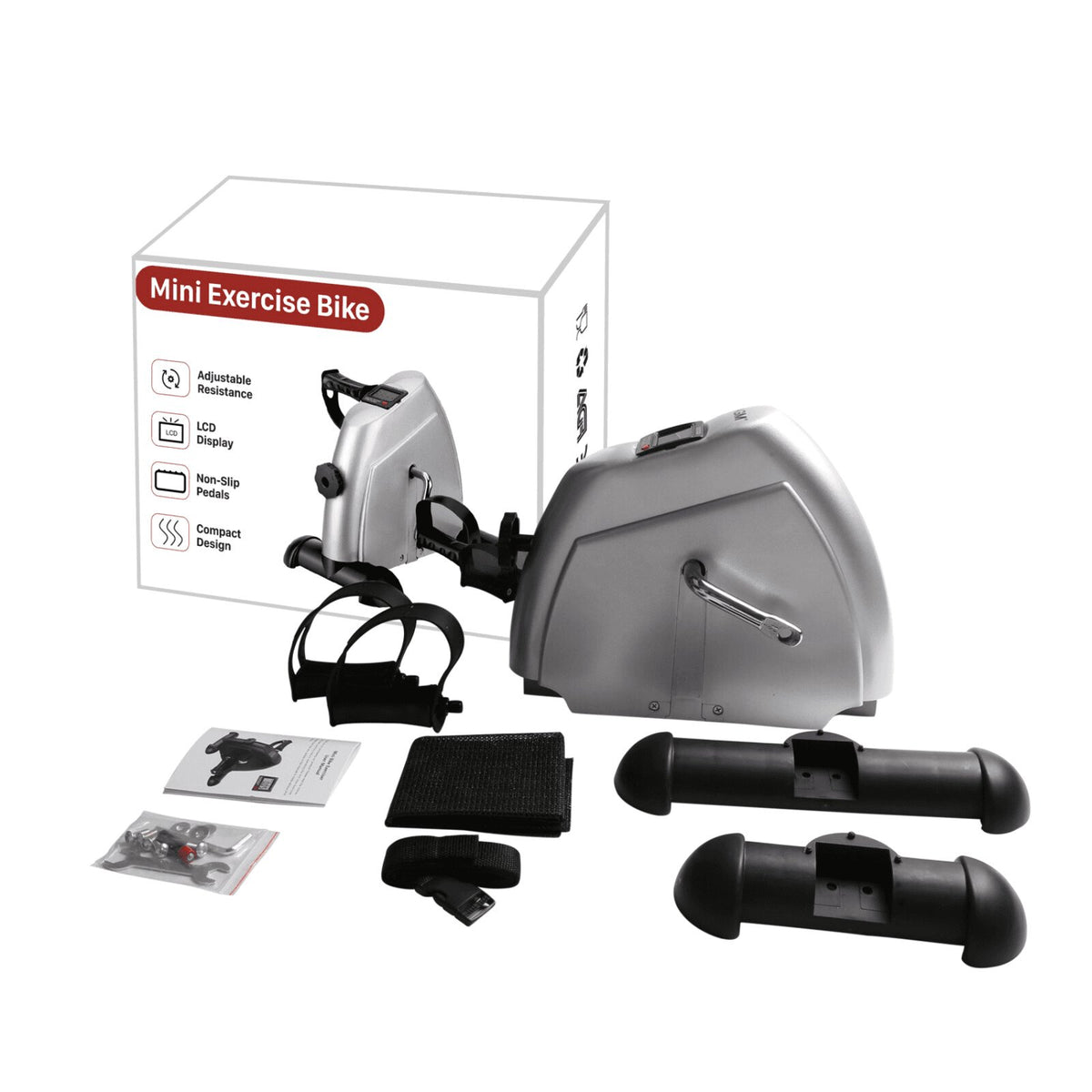 LCD Mini Ev Egzersiz Bisikleti, Kol ve Bacak Antrenörü, Pedal Egzersiz Aleti, Crosstrainer, Stepper